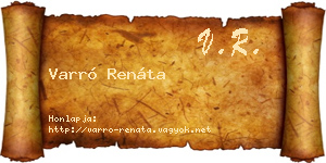 Varró Renáta névjegykártya